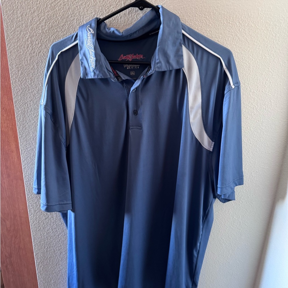 Barrett-Jackson Men's Polo Shirt in Navy and White